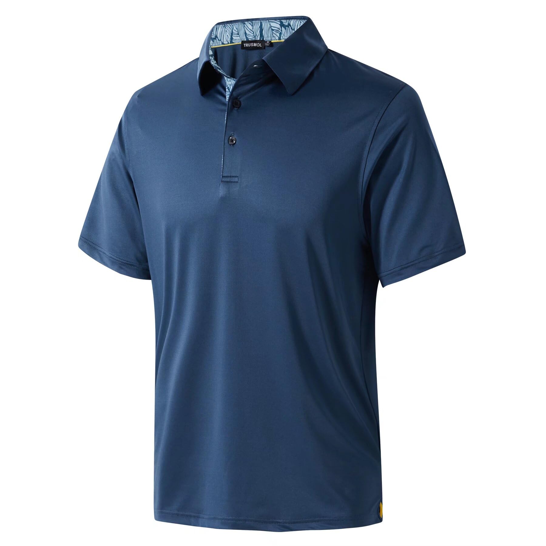 TRUSMOL Mens Golf Shirts Dry Fit Short Sleeve Casual Performance Solid Collared Polo Shirts for Men