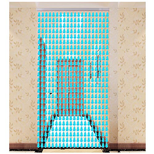 Rideaux en perles de porte bleu lac : décoration maison 112 strands - 2