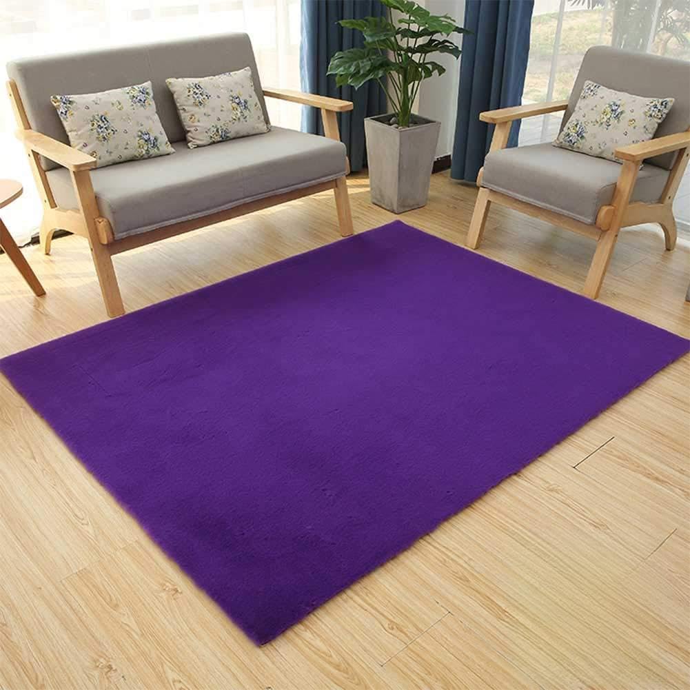Tapis en peluche fausse fourrure lapin 180x220cm pour chambre