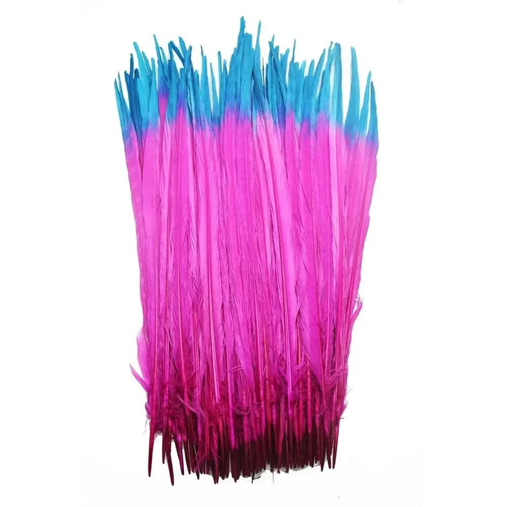Natural Pheasant Feathers, Natural Multicolor Ringneck Pheasant Craft Feathers, Pack of 100, 40-45 Centimeters