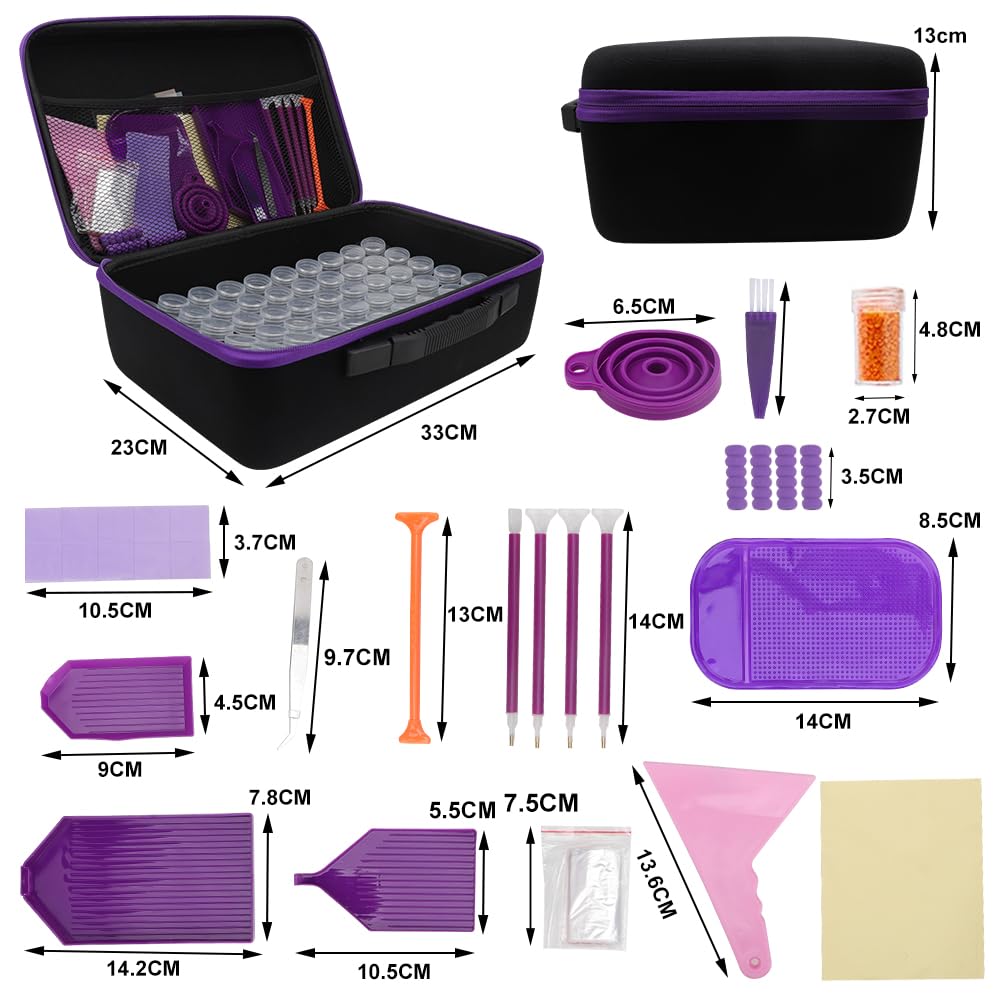 Diamant-Malerei Aufbewahrungstablett Set – 6 Tabletts Mit Deckel, 2-in-1 Organizer & Arbeitsbehälter