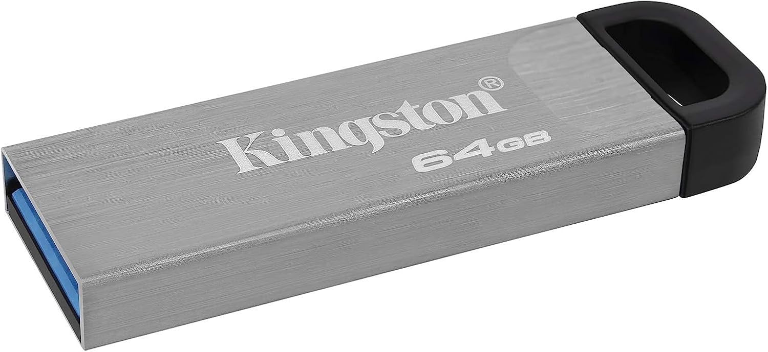 Kingston 64GB DataTraveler Kyson USB 3.2 Gen 1 200MB/s Read Metal Flash Drive (3-Pack) (3 Items)