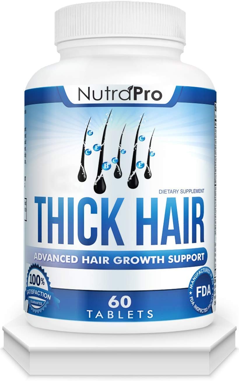 Thick Hair Growth Vitamins– Hair Growth Pills With DHT Blocker Stimulates Faster Growth for Weak, Thinning Hair–Biotin Hair Supplements with Keratin & Collagen Helps Men&Women Grow Perfect Hair.