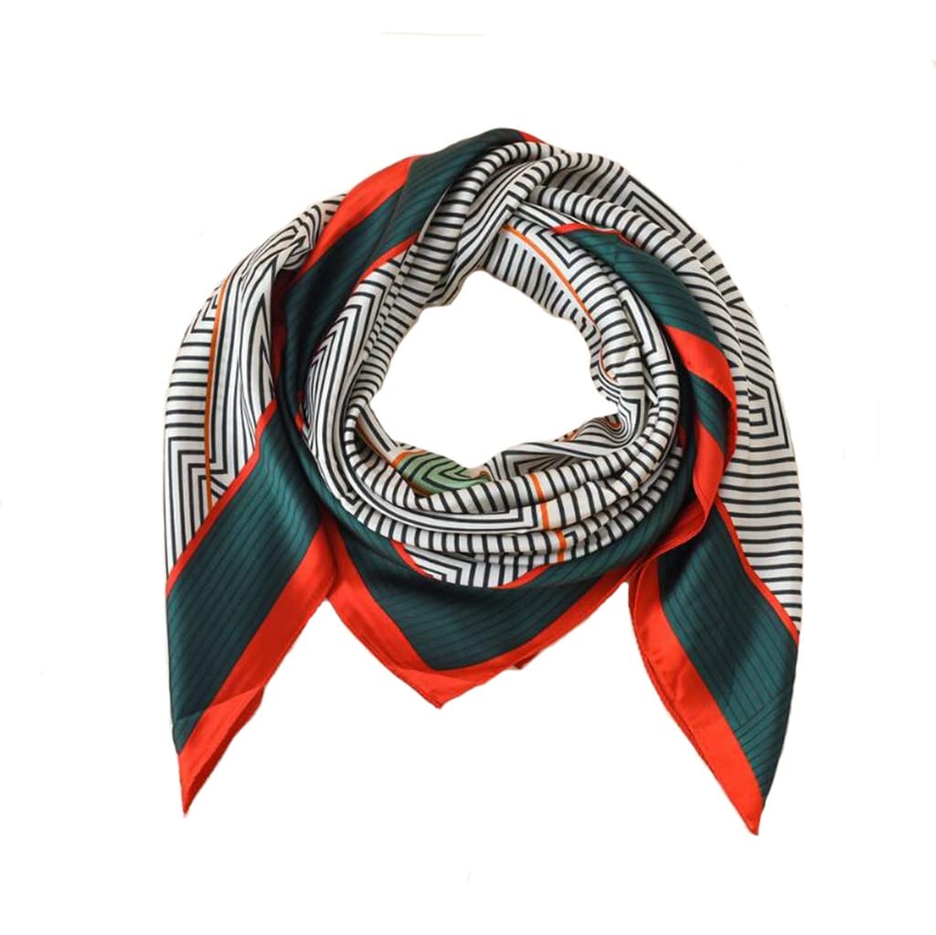 Dames écharpe de soie verte décoration pour tenue de bureau