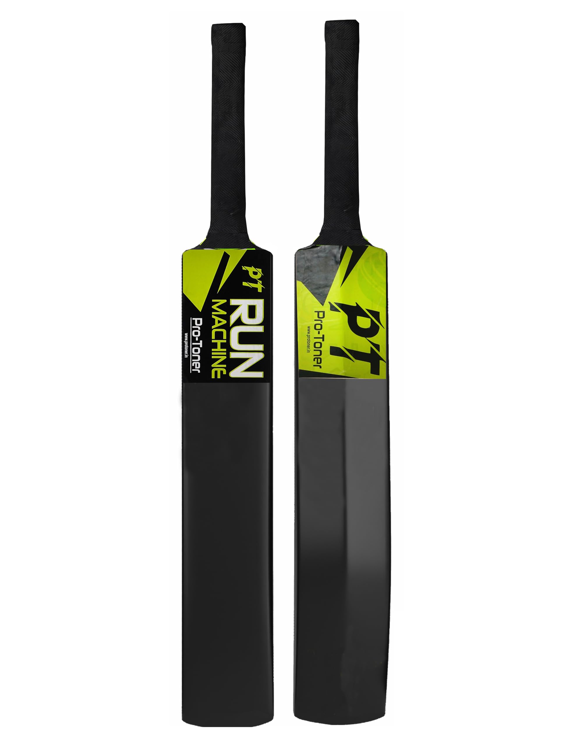 Protoner PVC Cricket Bat for Tennis Ball, Black and Green-image-6