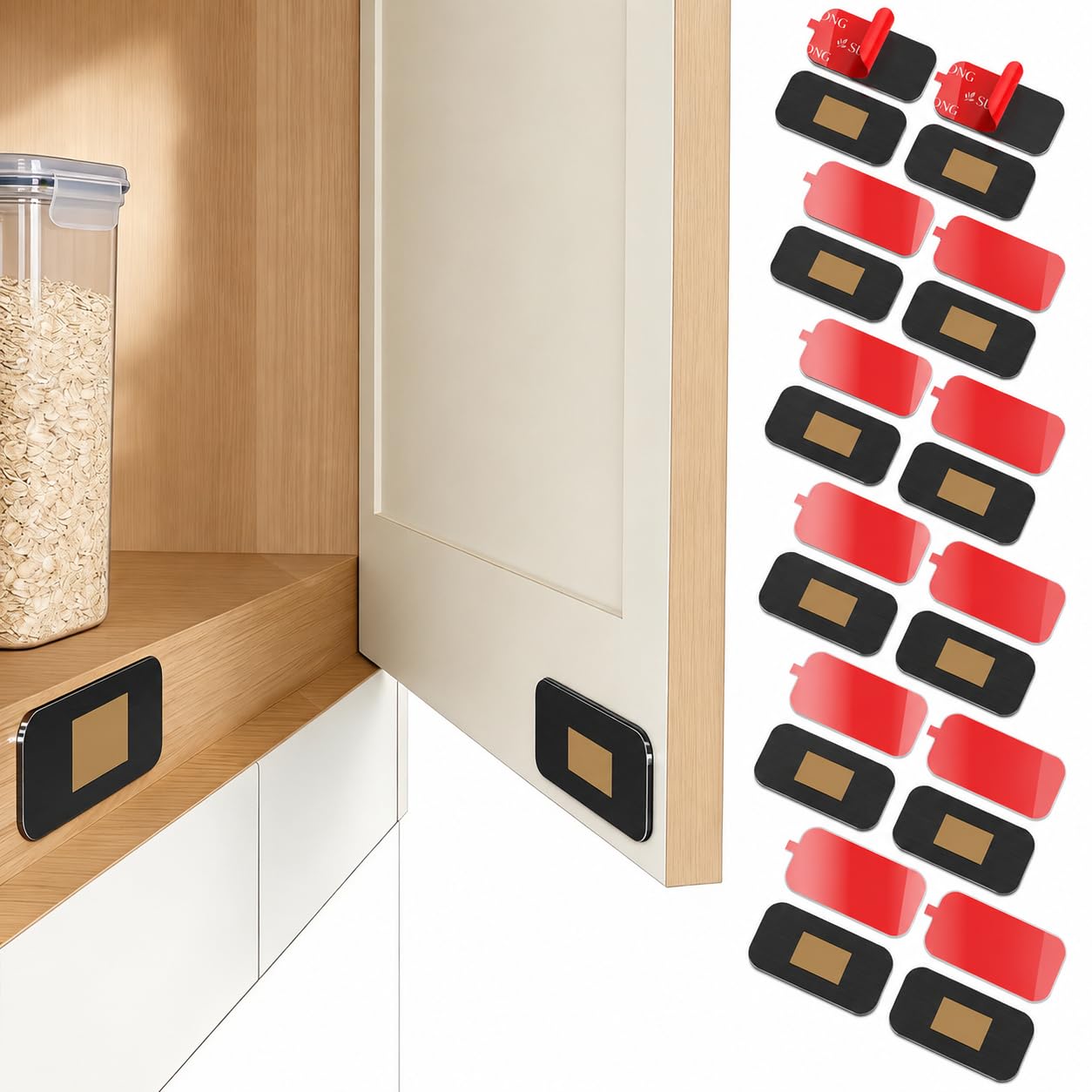 Magnetic Cabinet Catches - 12 Pack Strong Hold -12
