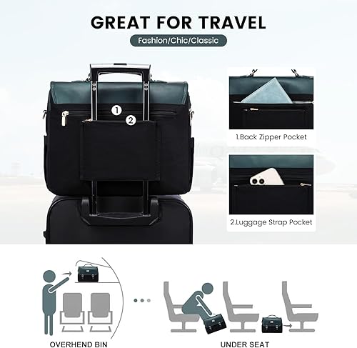 Miniatura 6 de LOVEVOOK Bolso para laptop para mujer, de 15.6 pulgadas con gran capacidad, maletín para computadora, bolso cruzado de hombro, bolsas para oficina,