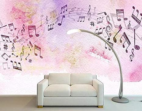 Amazon Co Jp Xiutailtd 水彩ミュージックノートモダン壁紙壁画壁紙壁紙写真壁紙3d効果壁紙リビングルーム寝室子供部屋 0x140 Cm Diy 工具 ガーデン