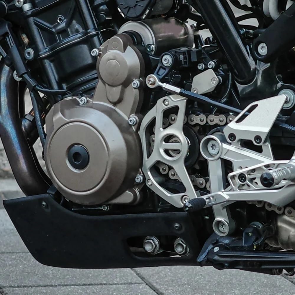 Osłona łańcucha Pasuje Do Husqvarna 801 Svartpilen/Vitpilen Przekładnia Łańcuchowa Osłona Ochronna CNC Aluminiowa Osłona Zębatki Motocyklowego Łańcucha Ochraniacz(Silvery B SET)