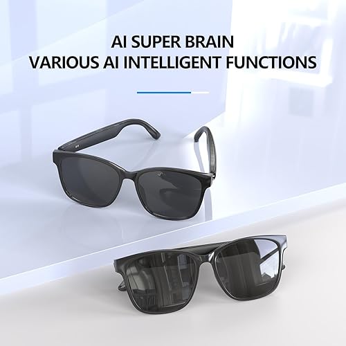 Vista 5 de Hy C8 PRO - Lentes inteligentes multifuncionales AI Bluetooth, Hy-C8 Pro, 2025 nuevos auriculares inalámbricos Ai Smart Smart para escuchar música