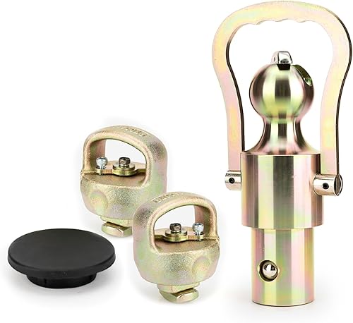 Kit de enganche de cuello de cisne GNXA2061 compatible con camiones Ford, Chevrolet, GMC Nissan, 30000 libras, bola de 2-5/16 pulgadas, color dorado