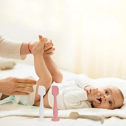 Miniatura 8 de Espátula de crema para pañales, espátula para pañales para bebés, espátula de silicona suave, aplicador de crema para pañales, cepillo de crema para