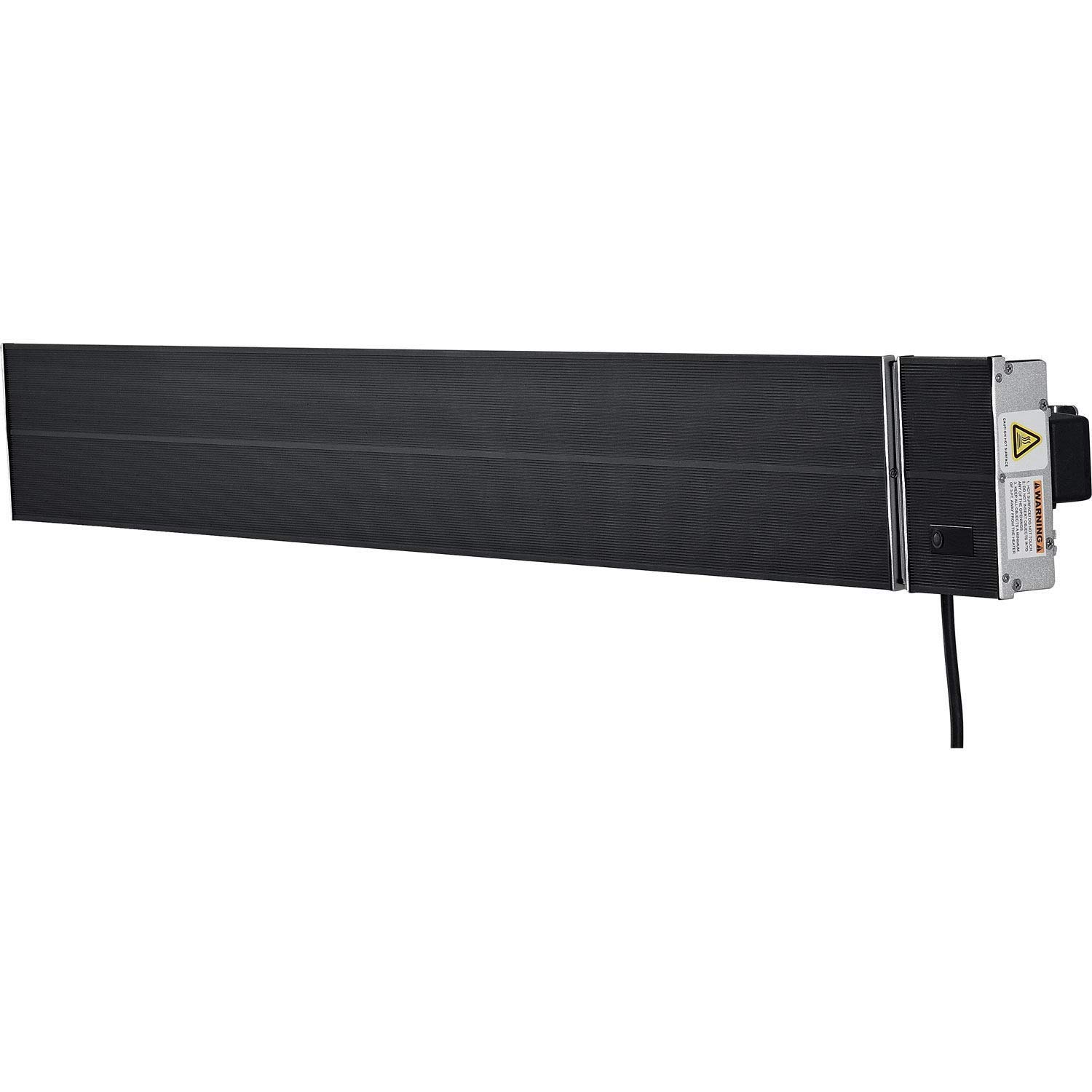 Infrared Patio Heater With Remote by Global Industrial – Aluminum, Black, Model SOLE