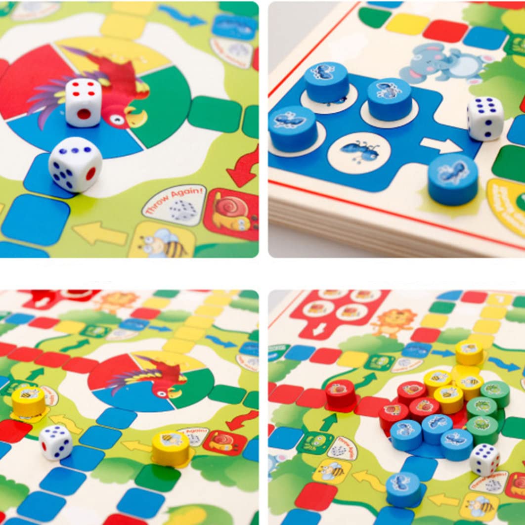 Damas Chinas de Madera 2 en 1, Juego de Mesa, Damas Chinas, Juegos de Mesa Familiares para niños y Adultos