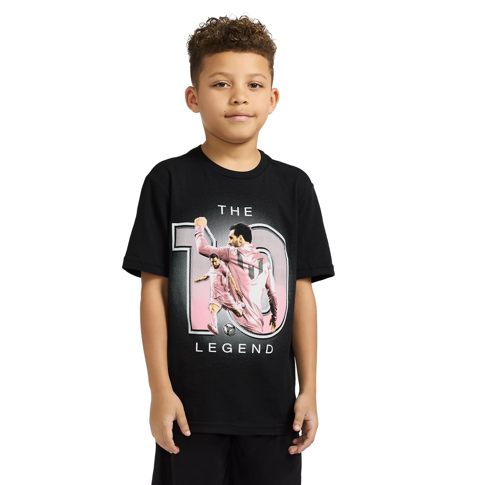 Messi Boys' Lifestyle Short Sleeve T-Shirt, Slim-fit Graphic Tee