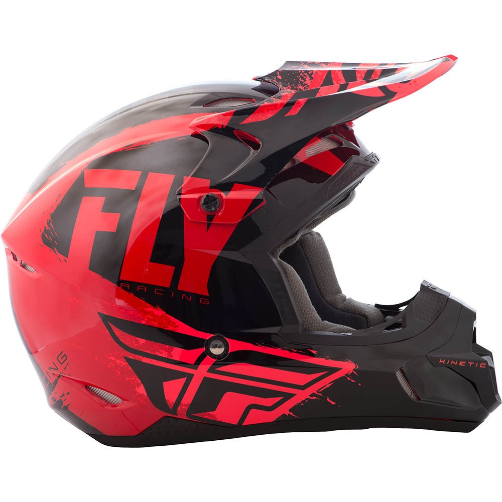 Fly 2018 Kinetic Burnish Adult Motocross Off Road Helmet Black
