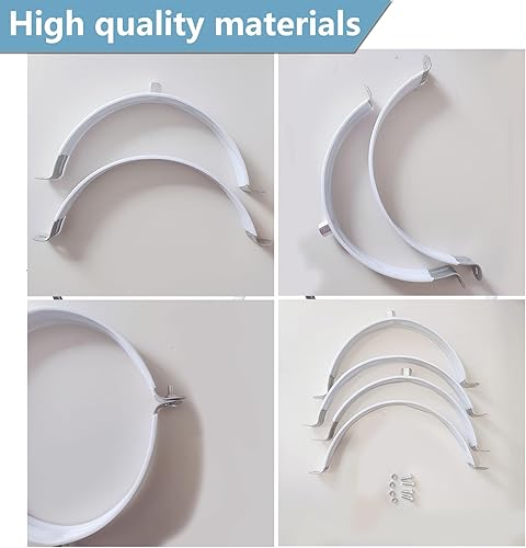 Miniatura 5 de 2 juegos de abrazaderas de tubo de manguera de 6 pulgadas, correa para colgar tubos de estufa de hierro galvanizado resistente, soporte de pared