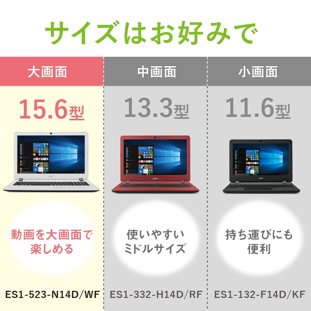 Amazon.co.jp: Acer ノートパソコン Aspire ES15 ES1-523-N14D/WF 