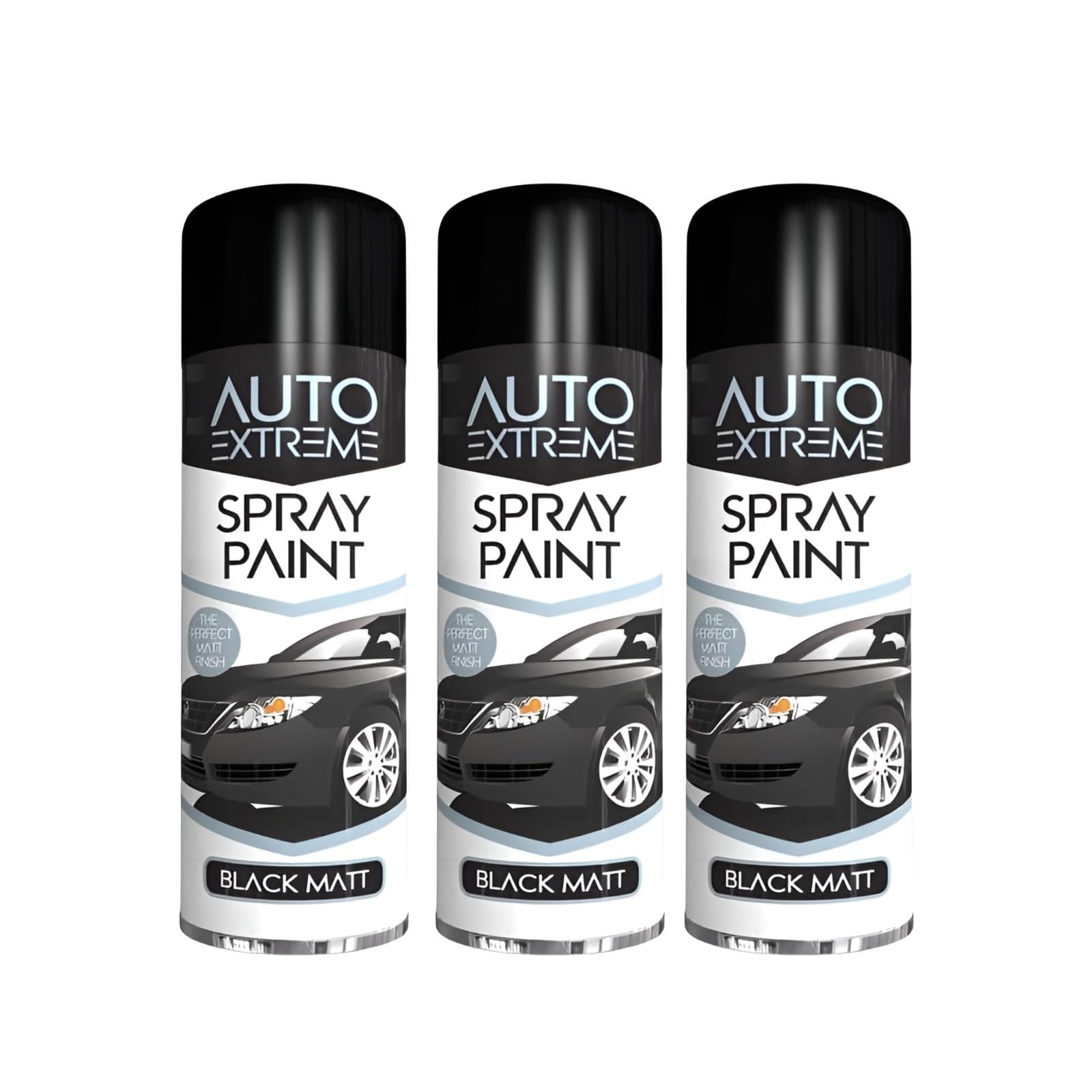 PNJB All Purpose Spray Paint, Matt Spray, Matt Aerosol, Clear Durable Appearance, High Performance, Fast Drying, Multipurpose Black Spray Paint (3 Pcs)