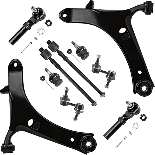 Miniatura 277 de Detroit Axle - Kit de suspensión frontal de 10 piezas para Chevy Trailblazer EXT GMC Envoy XL XUV Buick Rainier Isuzu Ascender Olds Bravada, brazos