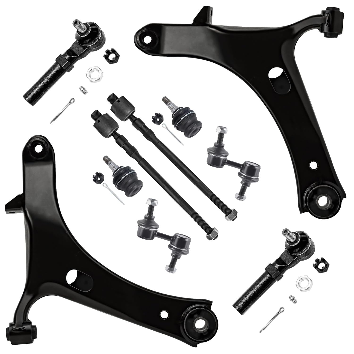 Detroit Axle - 10pc Front End Control Arms Kit for 05-09 Subaru Outback
