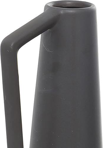 Miniatura 5 de CosmoLiving by Cosmopolitan Jarrón de cerámica con asas, juego de 3 17 pulgadas, 16 pulgadas, 16 pulgadas de alto, gris