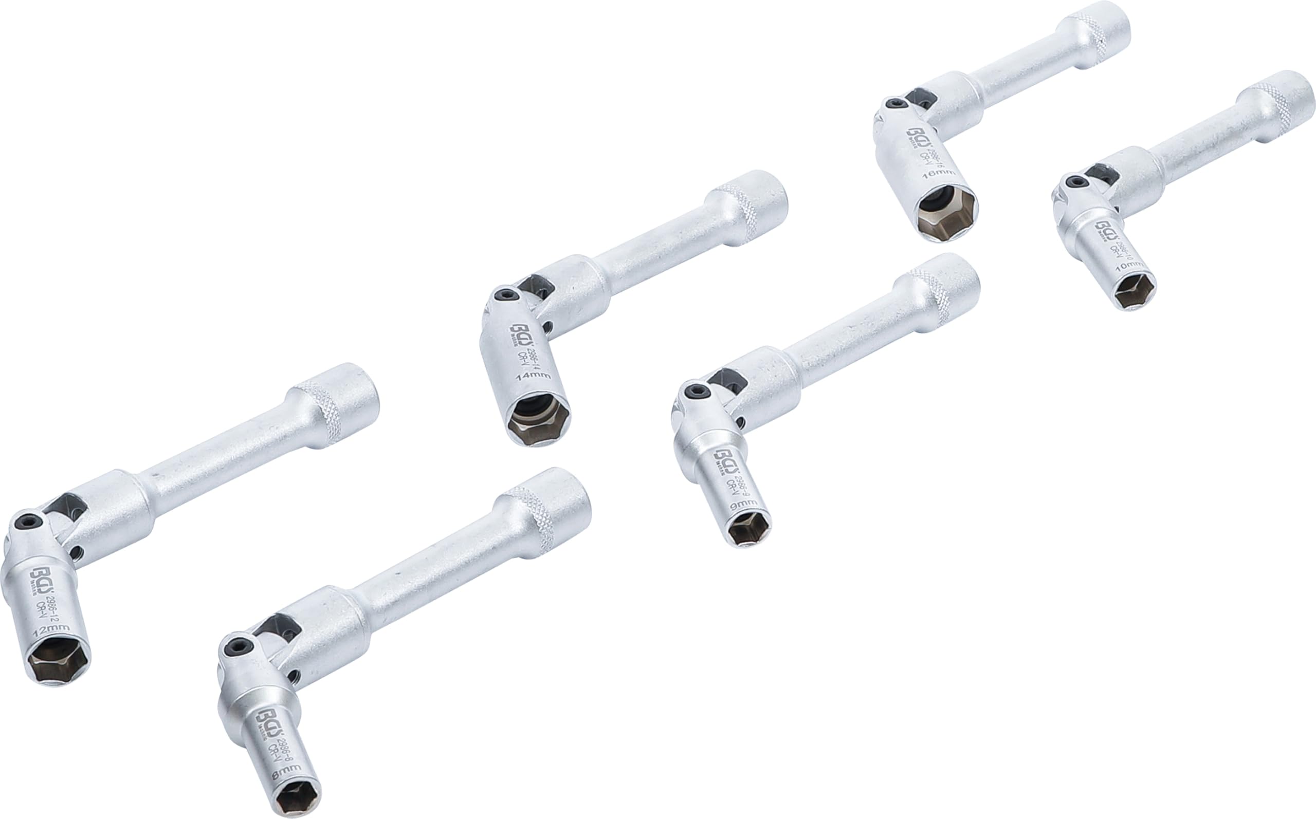 BGS 2986 | Juego de llaves articuladas para calentadores universales, hexagonal | entrada 10 mm (3/8") | 8 - 16 mm | 6 piezas