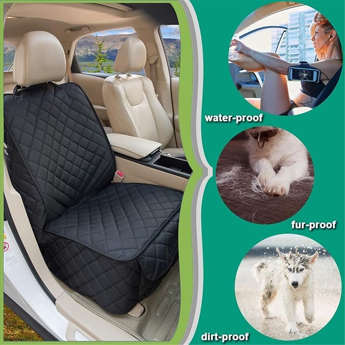 Image of Dog car seat Cover (Orange, Frount Car Seat Cover)