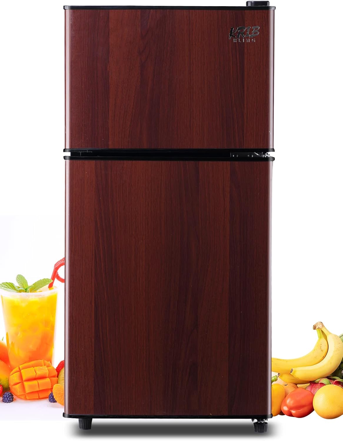 KRIB BLING 3.5 Cu.ft Retro Mini Fridge with Freezer