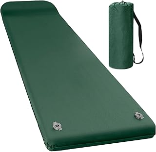 Aufblasbare Isomatte – weiche Schaumstoff-Schlafmatte, mit Kissen, schnell aufblasbar, leichte Campingausrüstung für Reisen, Strand, Zuhause, Festival