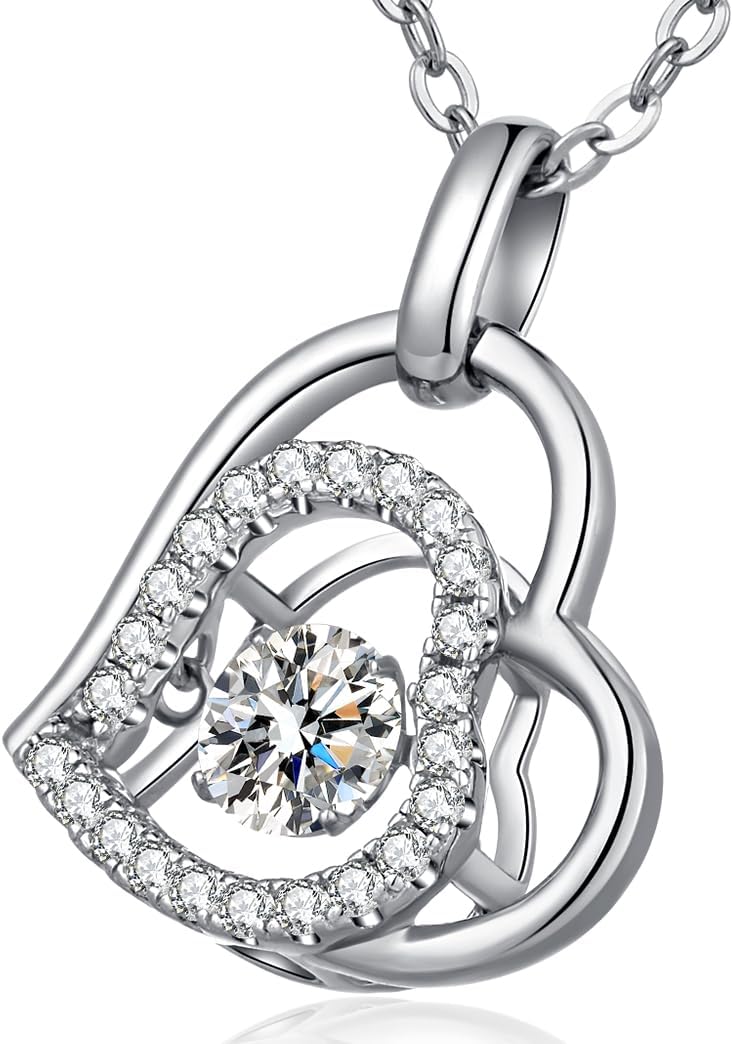 Zilveren luxe cubic zirkonia ketting rhodium