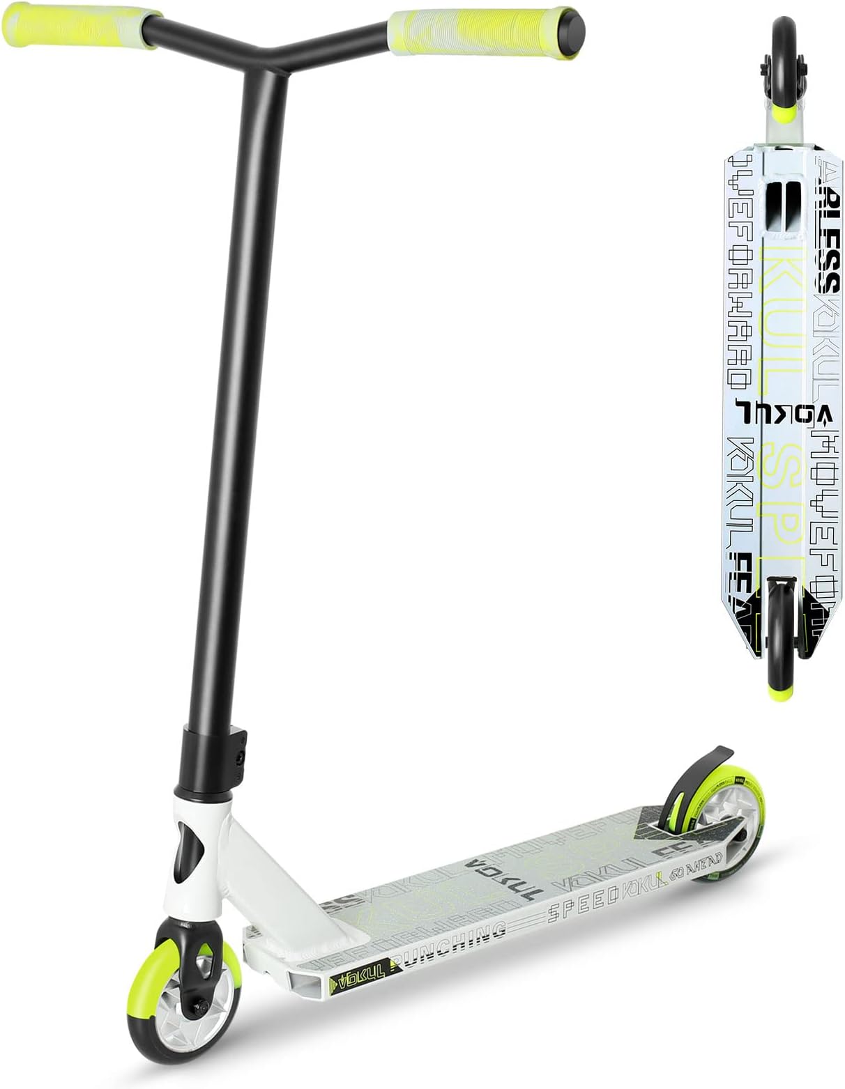 VOKUL K1 Pro Scooters - Stunt Scooter | Trick Scooter - Intermediate and Beginner Freestyle Scooter for Kids 8 Years and UP,Teens and Adults -Quality Kick Pro Scooter for Boys and Girls (LightGreen)