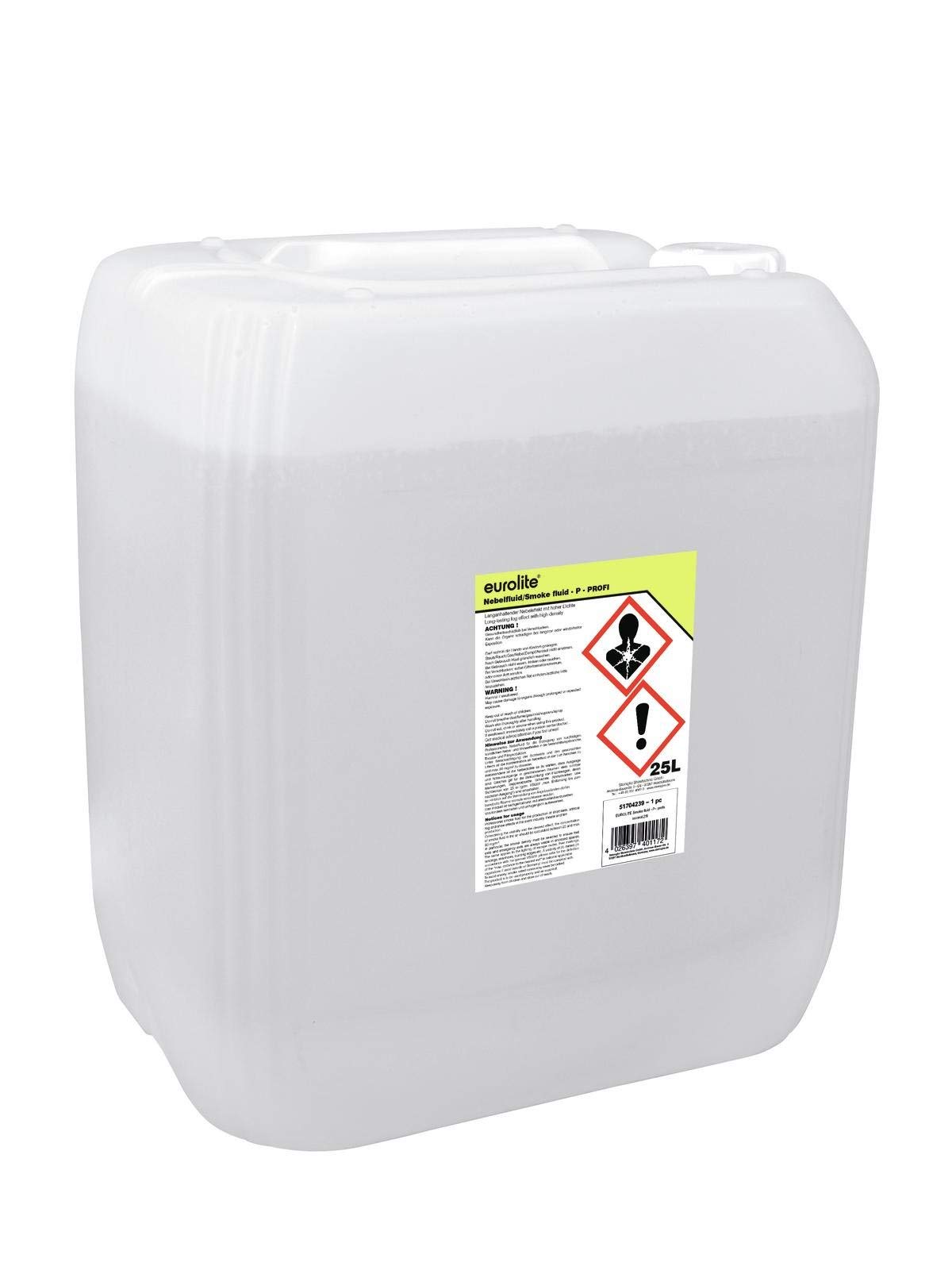 Eurolite Smoke Fluid -P- Profi 25 Liter | Nebelfluid für Nebelmaschinen | Hohe Dichte und lange Standzeit | Made in Germany | Geruchsneutral auf Wasserbasis | Biologisch abbaubar