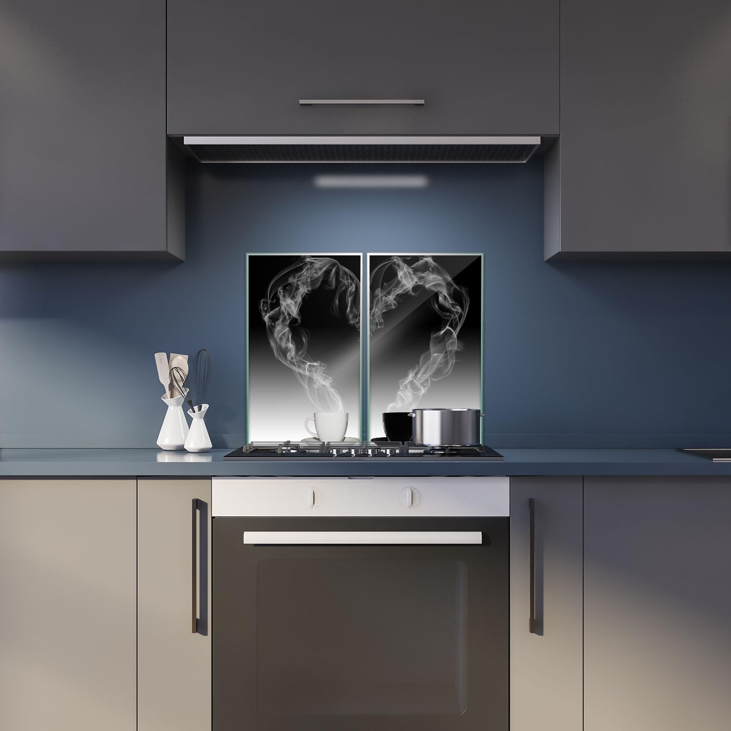 Protection Plaque Induction Plaque De Cuisson - WENKO - Bois Foncé - Lot De 2 - Verre Trempé - 30 X 52 Cm - Maison Protecteur D Induction