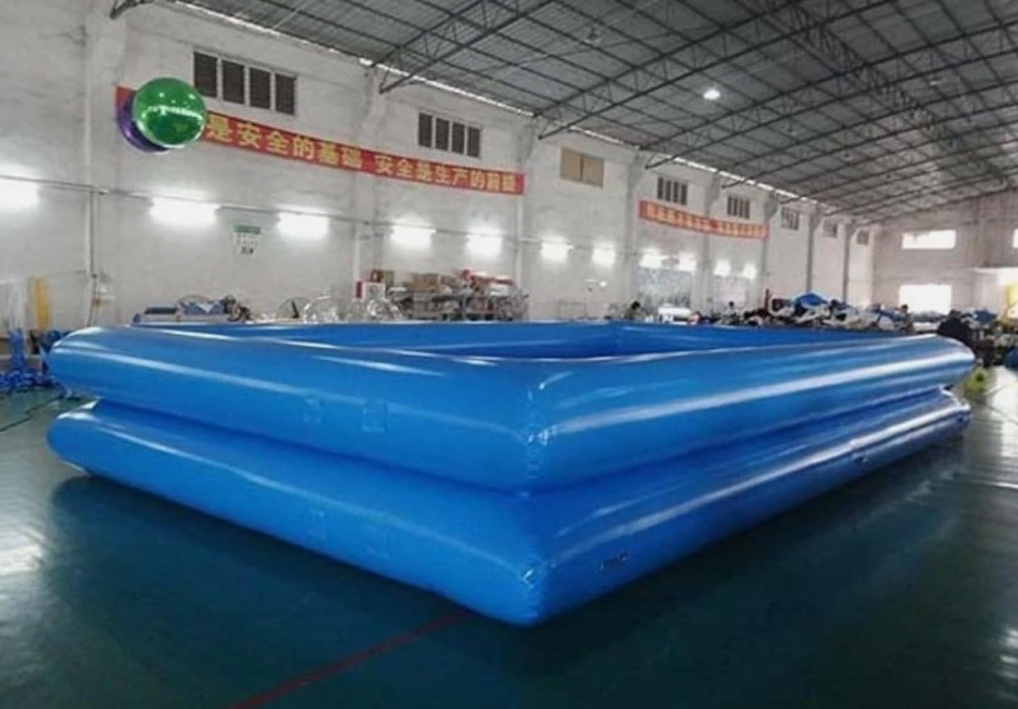 Inflatable 0.9mm PVC Rectangle Above Ground Swimming Pool (5x3x1.5m)