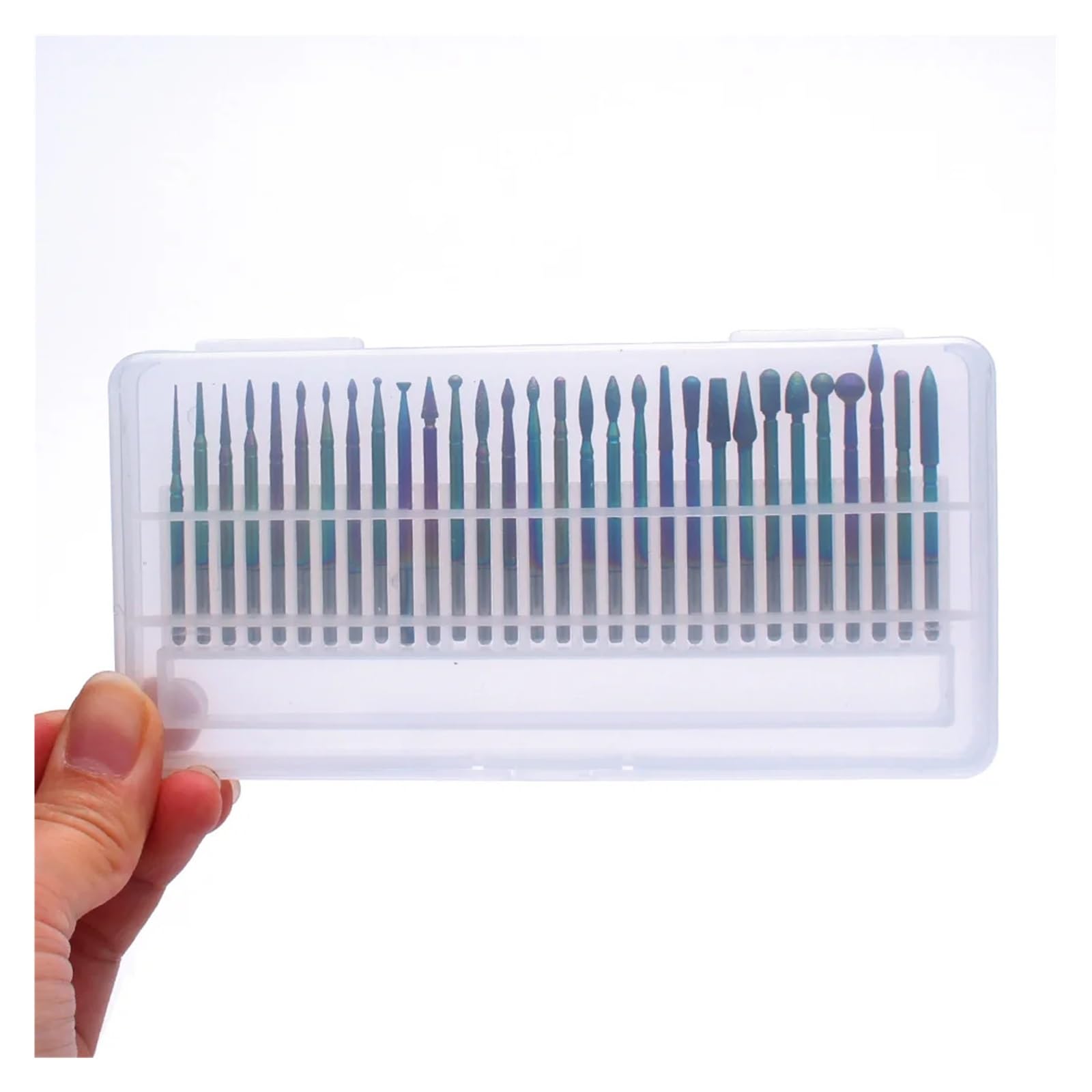 Set di punte per unghie per manicure, Set di 10 punte for trapano for unghie in ceramica, macchina elettrica, punte for manicure, fresa rotante, strumenti for cuticole(Set9h1-30pc)