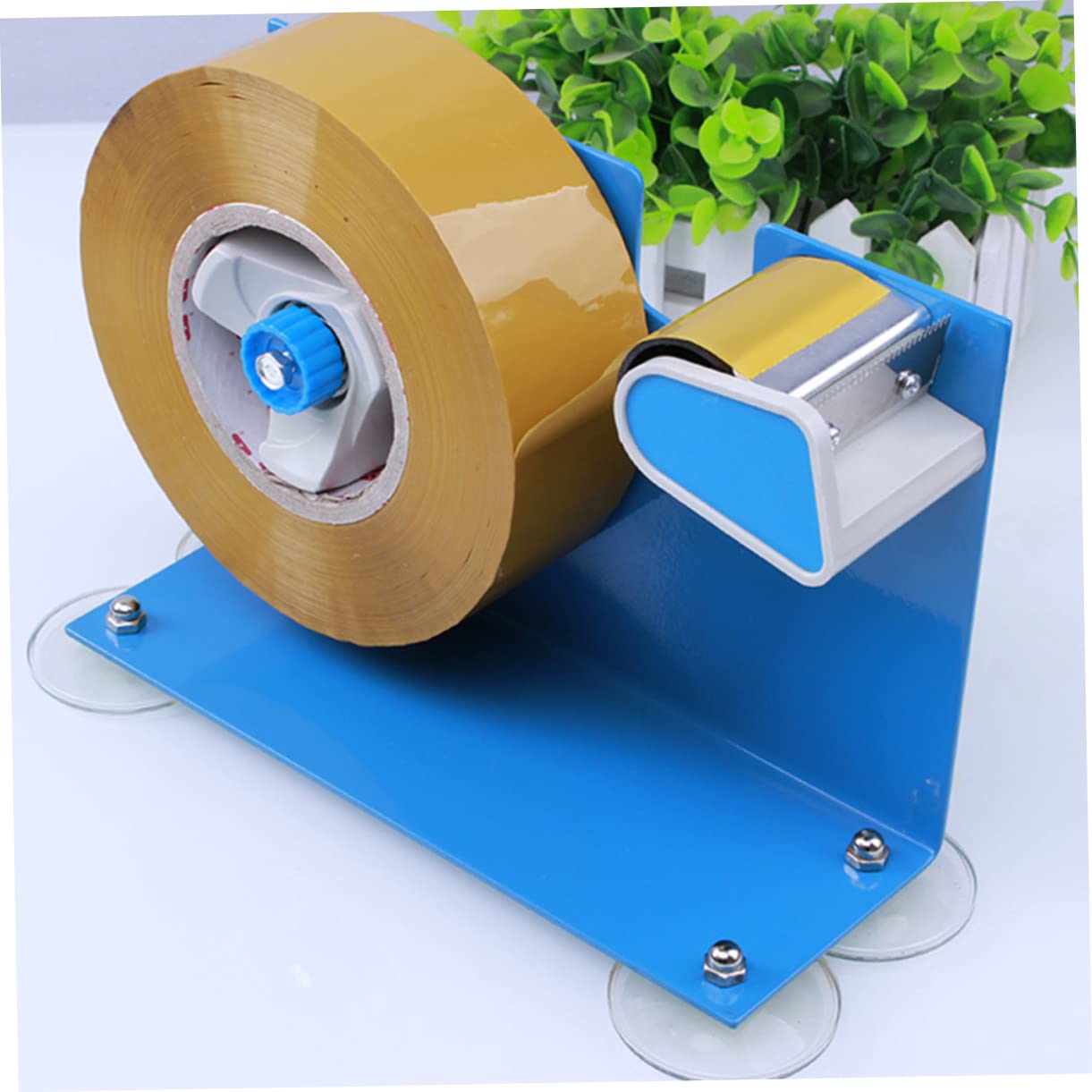 Artibetter Dispenser di Nastro Adesivo da Scrivania Taglierina Integrata, Design Creativo in Ferro e Plastica, per Casa e Scuola, Efficiente per Imballaggi e Nastro Termico