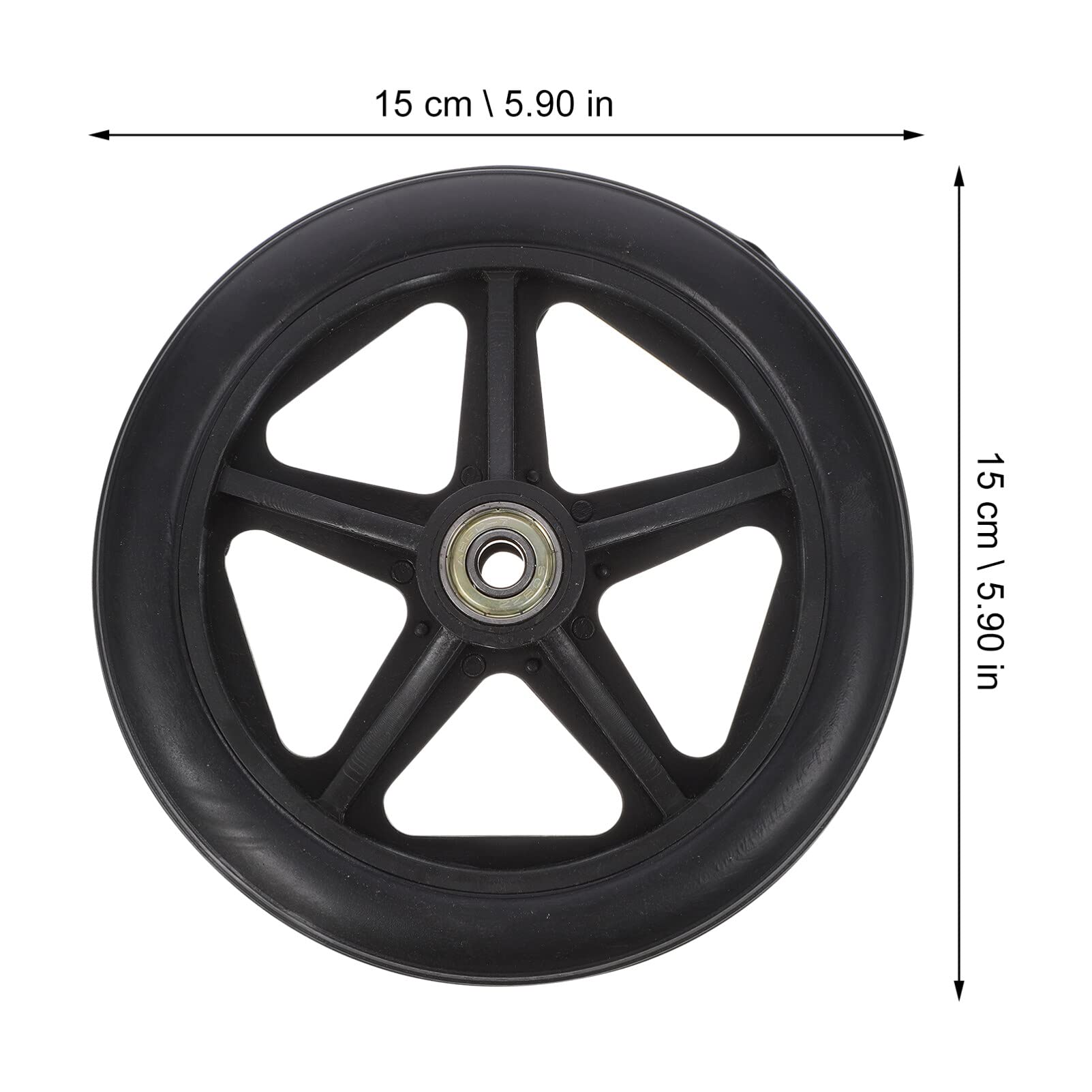 iplusmile Ruedas Delanteras de Repuesto para Sillas de Ruedas Rodamiento Silencioso, Material Abs y Acero, Ideales para Uso Interior y Exterior, Accesorio Portátil Resistente