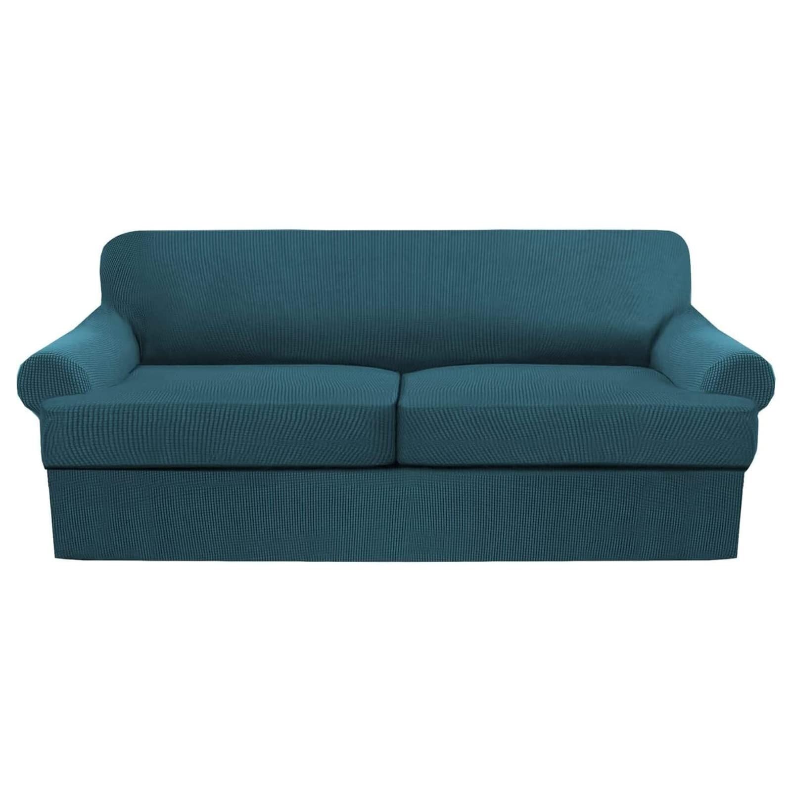 Housse de canapé extensible 3 places pour rénover un meuble abîmé ou taché