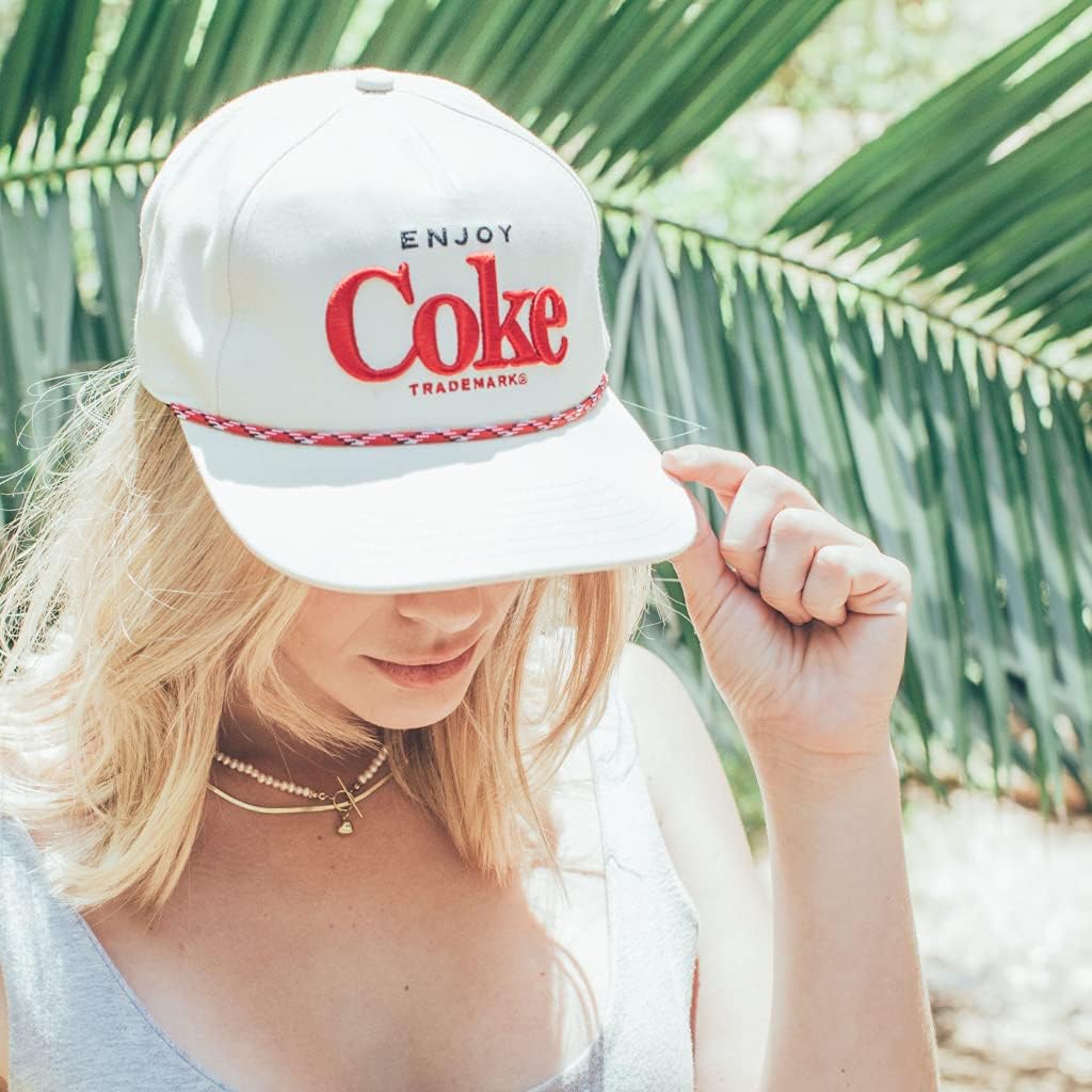 AMERICAN NEEDLE Coke Coca Cola Officially Licensed Coachella Adjustable Baseball Hat (21017A-COKE-OWHT)