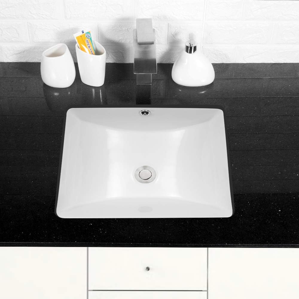 🔥 Crаzу Dеаlѕ Undermount Bathroom Sink - Lordear 18.25'' Bathroom Sink Rectangle Deep Bowl Pure White Porcelain Ceramic Lavatory Vanity Sink Basin with Overflow Tор Rаtеd Undermount Bathroom Sink - Lordear 18.25'' Bathroom Sink Rectangle Deep Bowl Pure White Porcelain Ceramic Lavatory Vanity Sink Basin with Overflow
