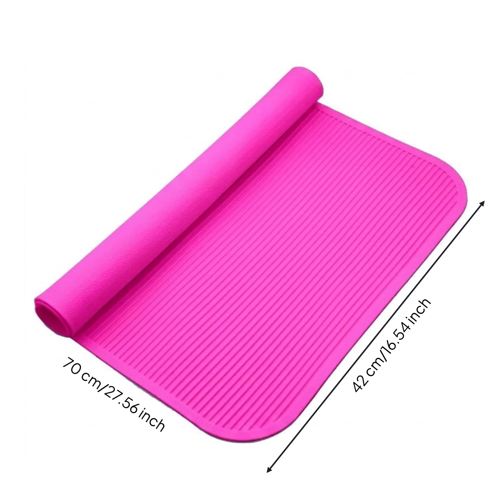Griffig Pflegematte mit Rippenstruktur, Pink, Groß 42x70cm