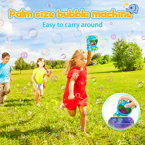 WisToyz Bubble Machine Elephant Bubble Blower Bubble Toys 500+ Bubbles Per Minute, Bubble Machine for Kids Toddler with Bubble Solution Indoor Outdoor Bubble Maker Easy to Use 2 AA Batteries Needed