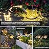 Misawce Outdoor Solar Metal Watering Can Small Hanging Decorative Waterproof Lights for Garden Decor, Yard Lights, Outside Patio Lawn, Gifts for Mom Grandma Women Birthday,1 pack, Warm White #1