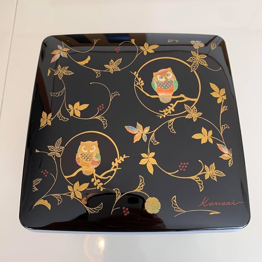 ろくのかーちゃん　翠雲作　三段重　天然木　沈金　寿松　重箱　お正月　縁起物 ろくのかーちゃん様専用 翠雲作 三段重 天然木 沈金 寿松 重箱