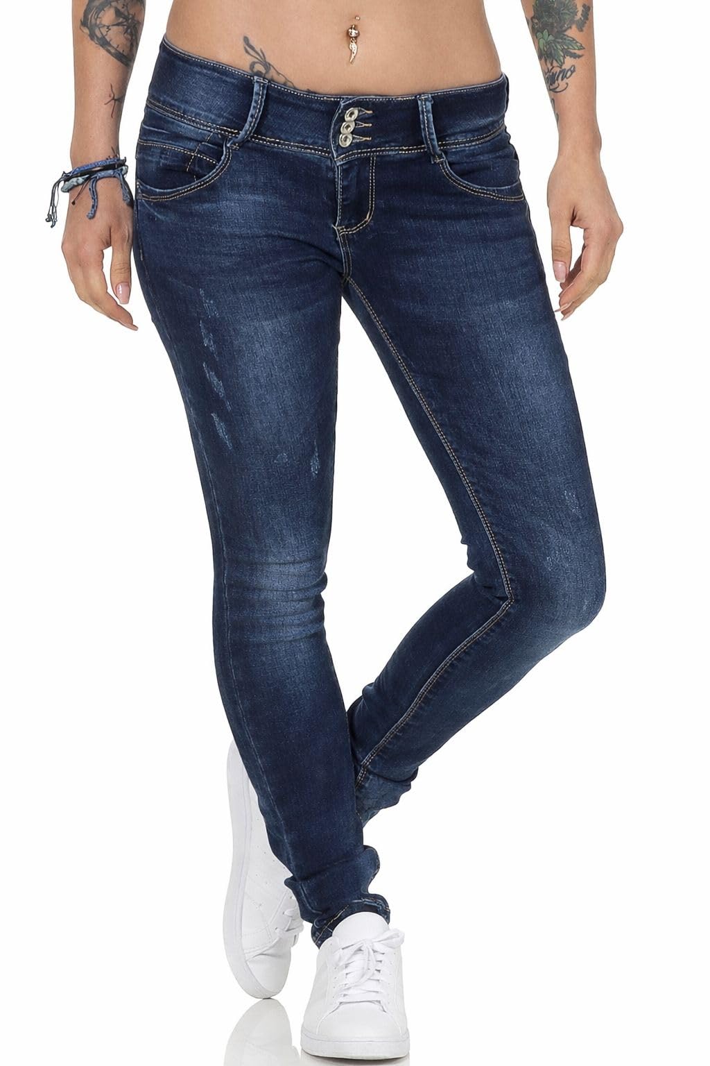 Hailys Camila Frauen Jeans blau Basics, Streetwear