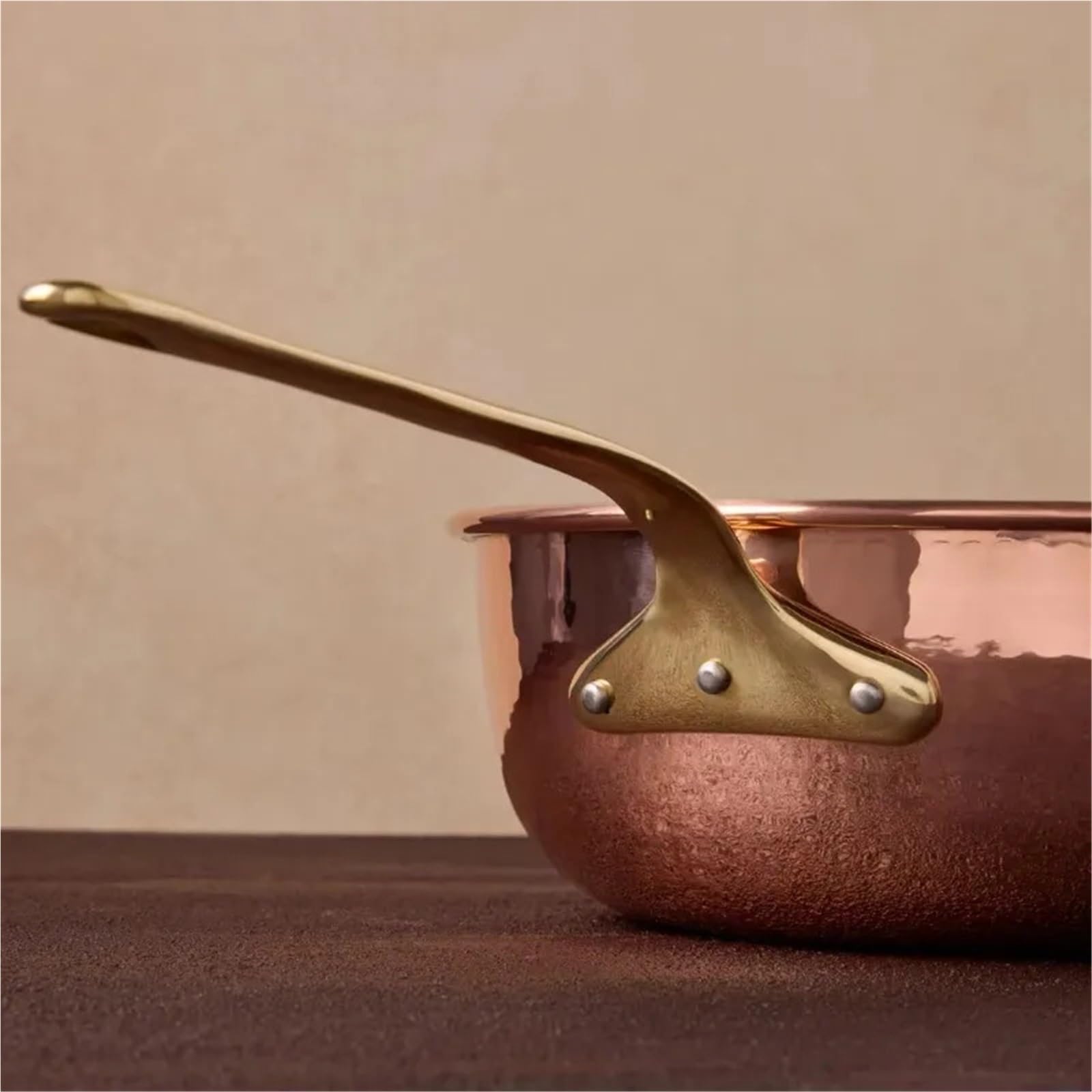 Hammered Kupfertopf Handgehämmerter Kupfertopf, Küchenutensilien mit Edelstahlabdeckung for Gourmetküchen