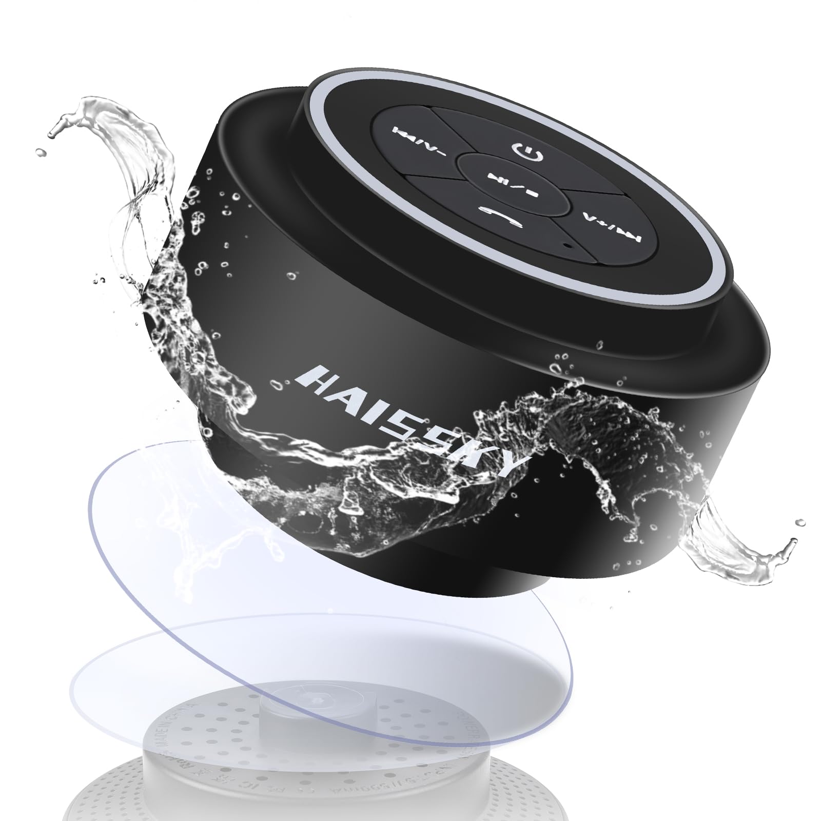 Altoparlante da doccia Bluetooth impermeabile, altoparlante portatile wireless impermeabile per piscina, altoparlante galleggiante IP67 da bagno con ventosa per campeggio, spiaggia, feste,