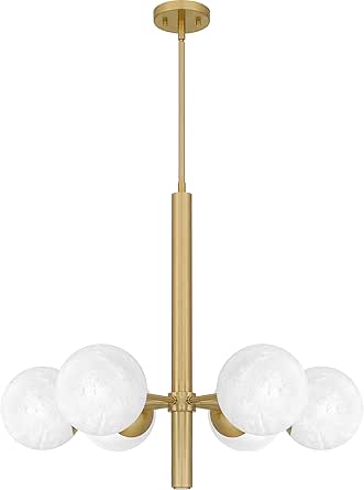 Quoizel Solei 6-Light Aged Brass Chandelier