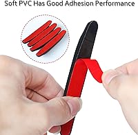 Vista 6 de 4 piezas protectores de borde de puerta de automóvil, protector de puerta lateral de automóvil, adecuado para varias almohadillas de automóvil, Negro